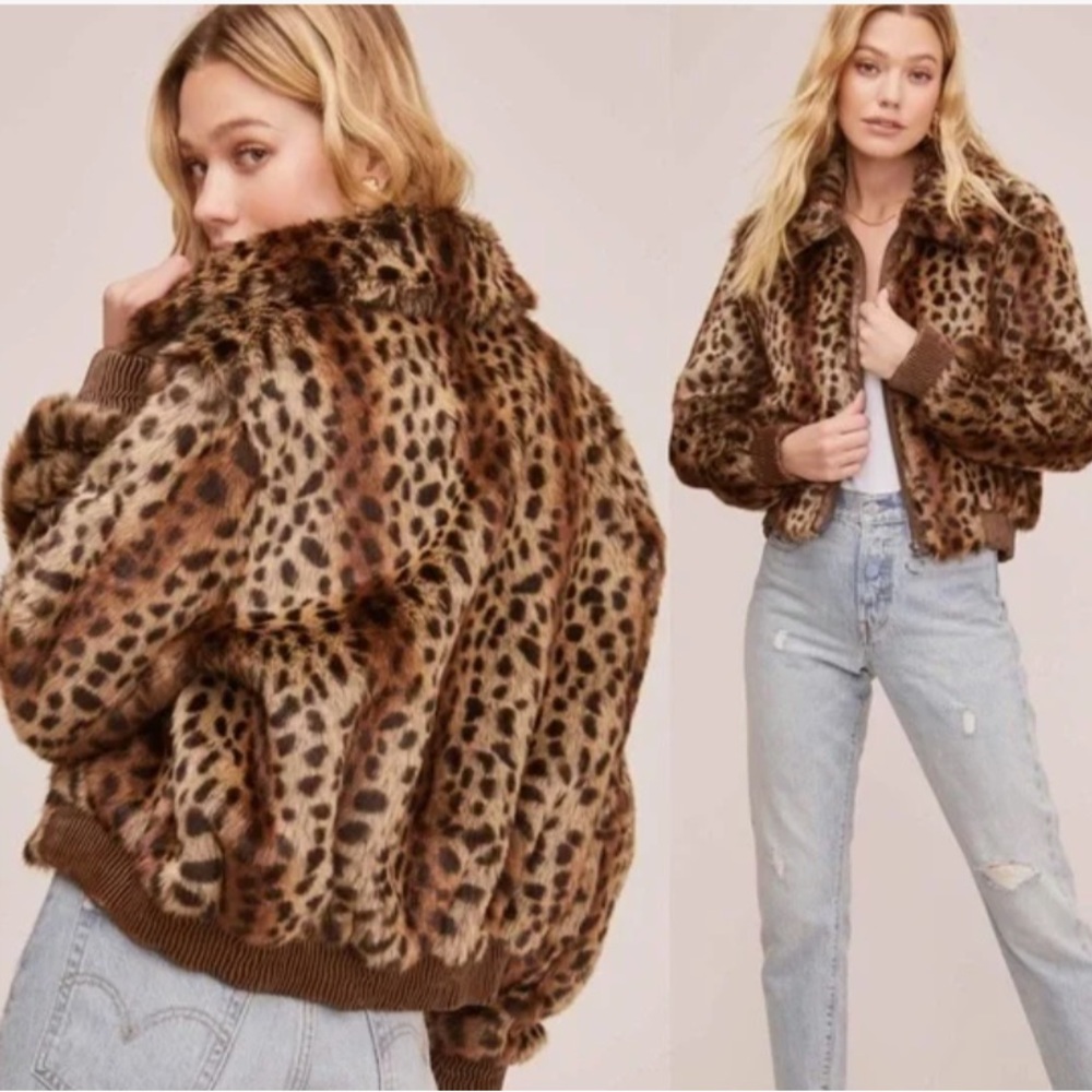 Astr / Revolve Fur Cheetah Jacket; worn once!